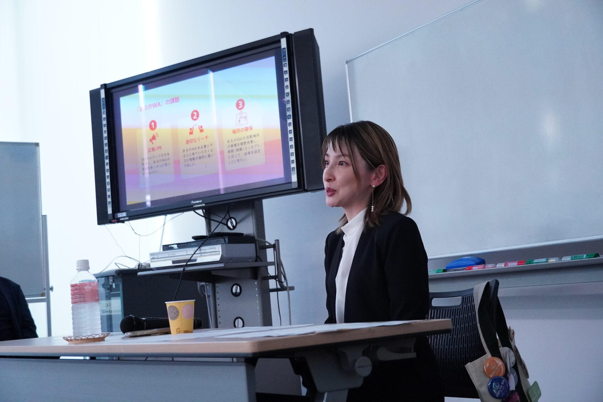 奥菜恵さんが代表を務めるプロジェクト〈まるのWA〉のボランティア募集説明会が渋谷キャンパスで開催されました。